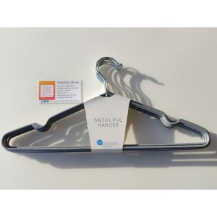 Вішалки-плечики силіконові 400х3,5мм. (сірий колір)